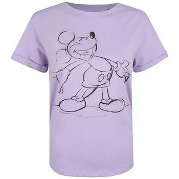 Vêtements Femme T-shirts manches longues Disney Mickey Giggles Violet