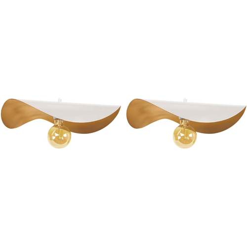 Pochettes / Sacoches Lustres / suspensions et plafonniers Tosel Suspension chapeau de dame métal blanc d'ivoire et or Blanc
