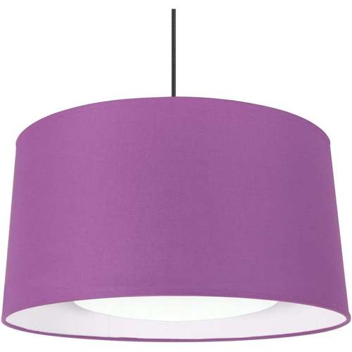 Lampe De Chevet Bras Métal Lustres / suspensions et plafonniers Tosel Suspension cylindrique tissu violet et transparent Violet