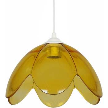 Pochettes / Sacoches Lustres / suspensions et plafonniers Tosel Suspension dôme verre ambre Jaune