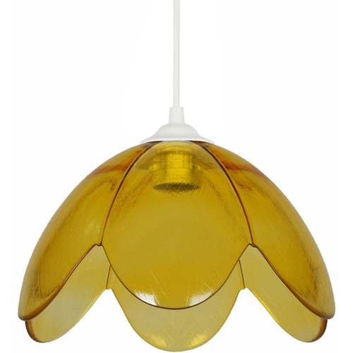 Pochettes / Sacoches Lustres / suspensions et plafonniers Tosel Suspension dôme verre ambre Jaune