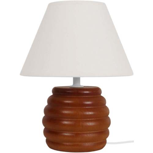 Ajouter aux préférés Lampes de bureau Tosel Lampe de chevet globe bois foncé Marron