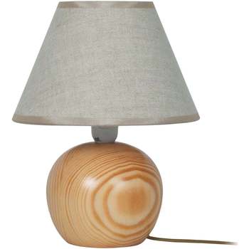 Maison & Déco Lampes de bureau Tosel Lampe de chevet globe bois naturel Beige