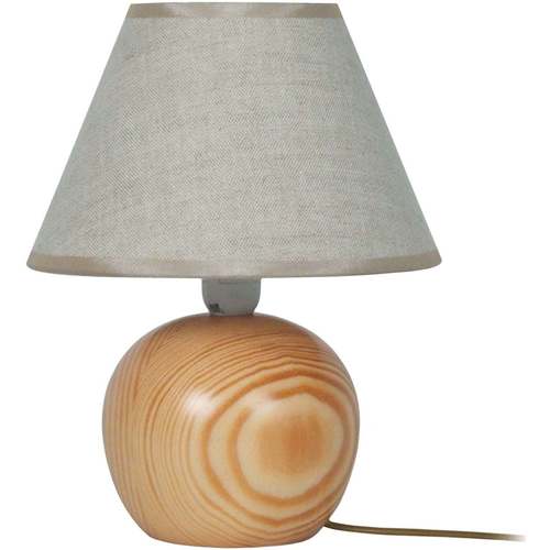 Maison & Déco Lampes de bureau Tosel Lampe de chevet globe bois naturel Beige