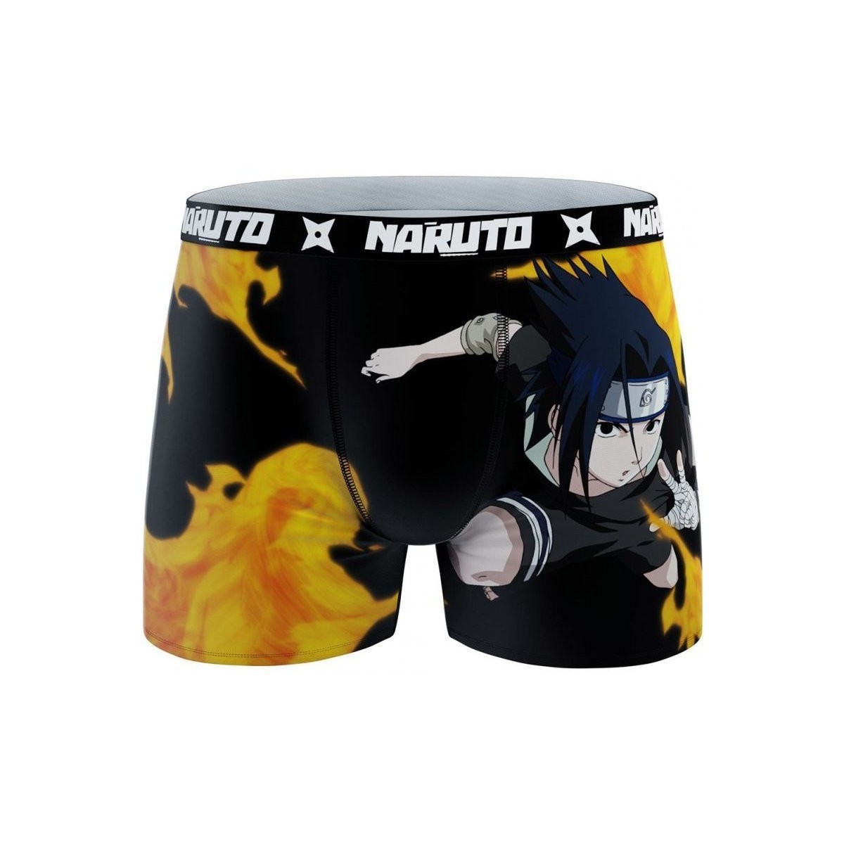 Sous-vêtements Homme Boxers Naruto Boxer Homme Microfibre ASS2 Noir Orange Noir