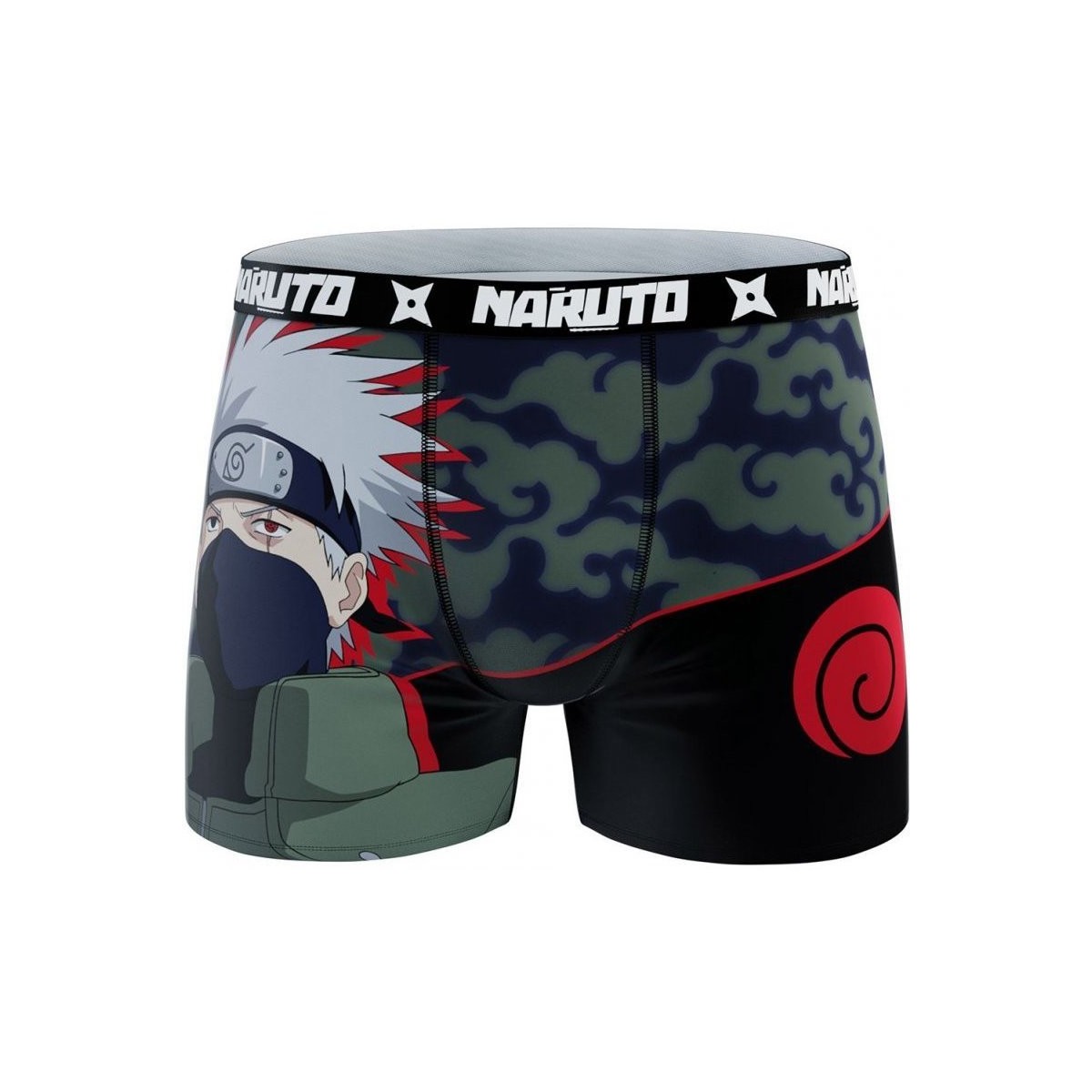 Sous-vêtements Homme Boxers Naruto Boxer Homme Microfibre ASS2 Noir Vert Noir
