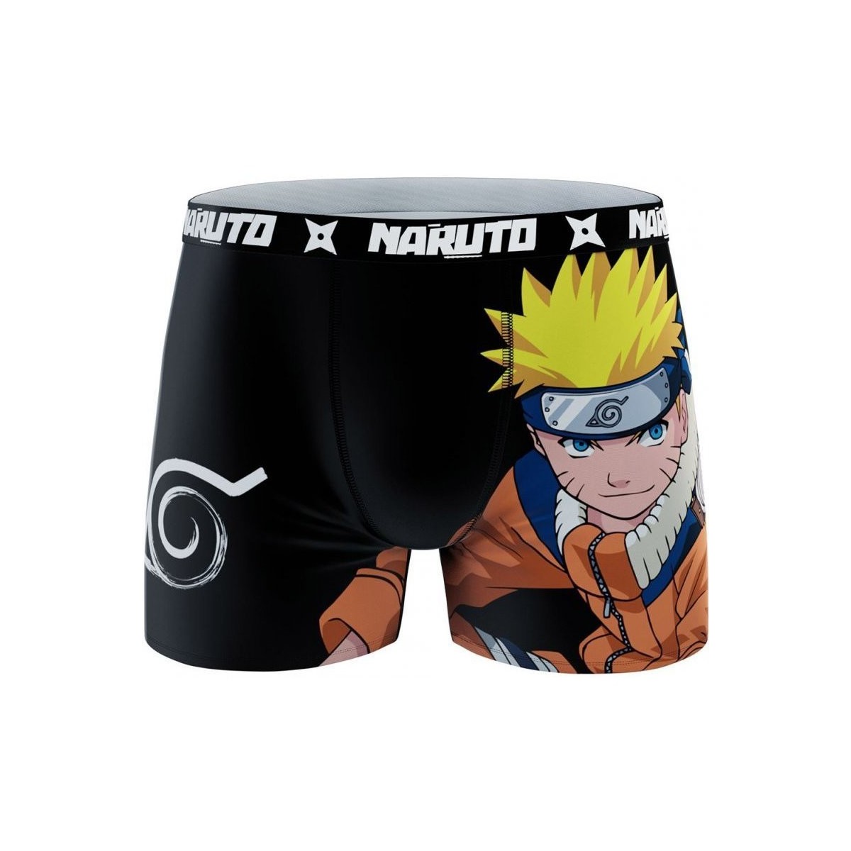 Sous-vêtements Homme Boxers Naruto Boxer Homme Microfibre ASS1 Noir Blanc Noir
