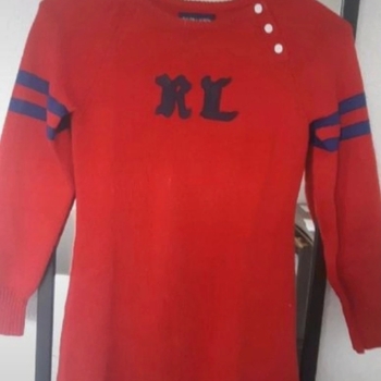 Vêtements Fille Robes courtes Ralph Lauren Robe tricot  Ralph Lauren Rouge