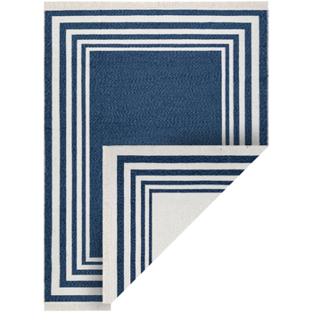 Maison & Déco Tapis Rugsx Tapis TWIN 22990 Cadre, Coton, double face, 100x200 cm Bleu
