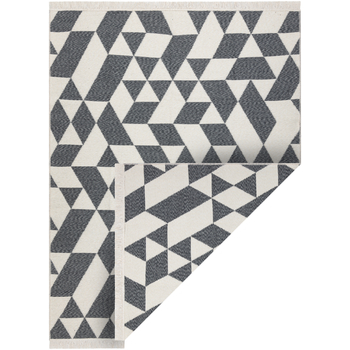 Rugsx Tapis TWIN 22992 géométrique, Coton, double face 80x300 cm Noir