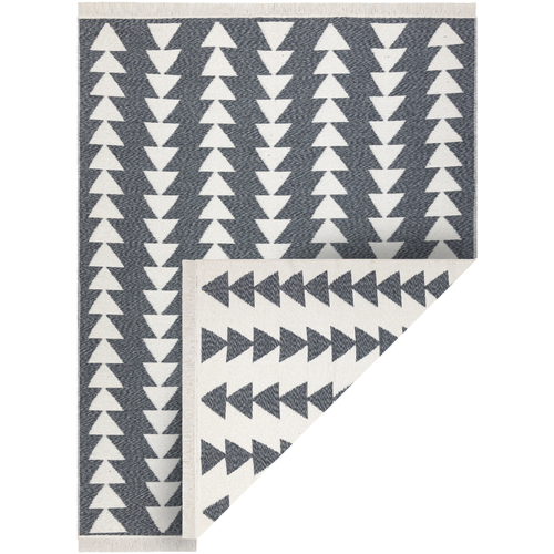 Maison & Déco Tapis Rugsx Tapis TWIN 22994 géométrique, triangles Coton, d 80x300 cm Noir