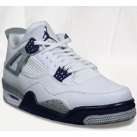 Chaussures Femme Baskets montantes Nike Jordan 4 Retro Midnight Navy GS - 408452-140 - Taille : 36 FR Blanc