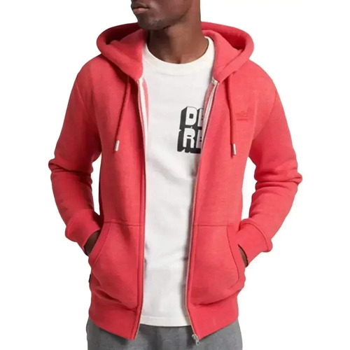 Vêtements Homme Sweats Superdry Logo zip hoodie Rouge