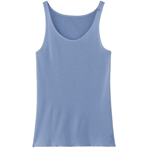 Vêtements Femme Débardeurs / T-shirts sans manche Maison Lemahieu Débardeur point de bourdon - La Flâneuse Bleu