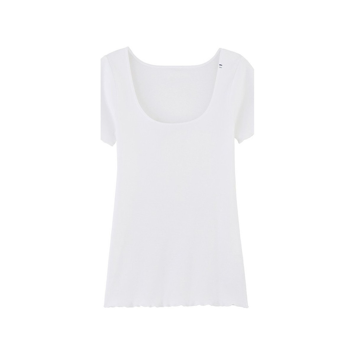 Vêtements Femme T-shirts manches courtes Achel Par Lemahieu T-shirt point de bourdon - La Flâneuse Blanc