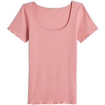 Vêtements Femme T-shirts manches courtes Achel Par Lemahieu T-shirt point de bourdon - La Flâneuse Rose