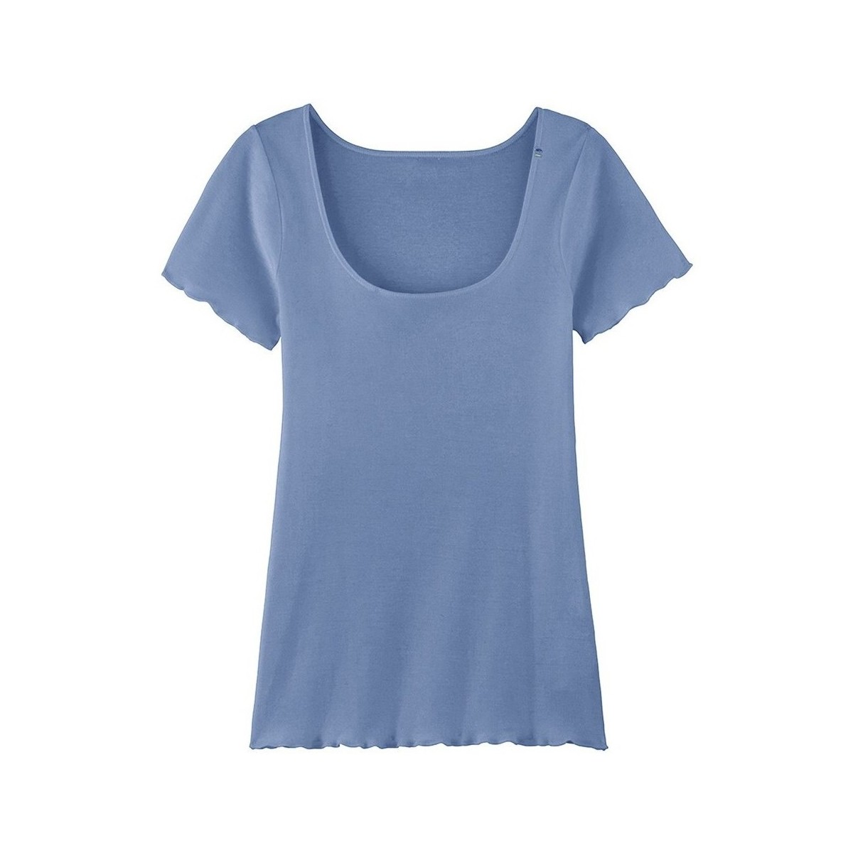 Vêtements Femme T-shirts manches courtes Achel Par Lemahieu T-shirt point de bourdon - La Flâneuse Bleu