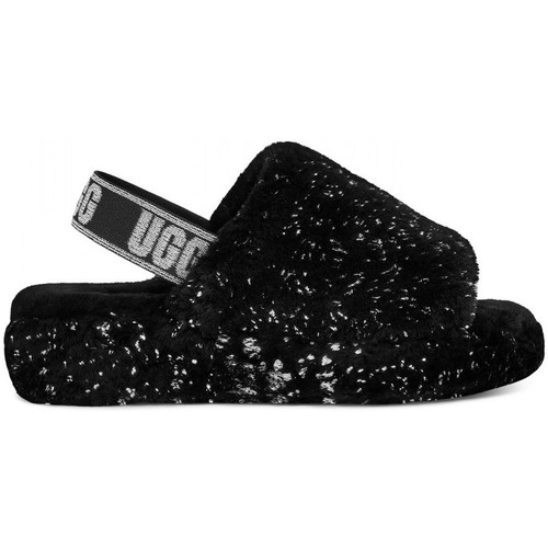 UGG W fluff yeah metallic sparkle Noir - Chaussures Sandale Femme 103,96 €