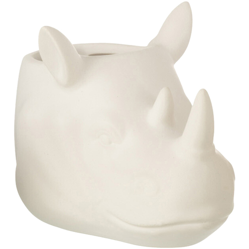 Gagnez 10 euros Vases / caches pots d'intérieur Jolipa Cache-pot Rhinocéros - blanc Blanc