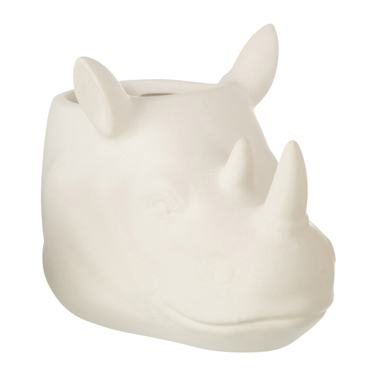 Maison & Déco Vases / caches pots d'intérieur Jolipa Cache-pot Rhinocéros - blanc Blanc