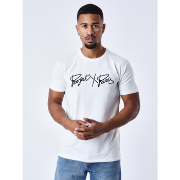Vêtements Homme T-shirts & Polos Bouts de canapé / guéridons Tee Shirt T221006 Blanc