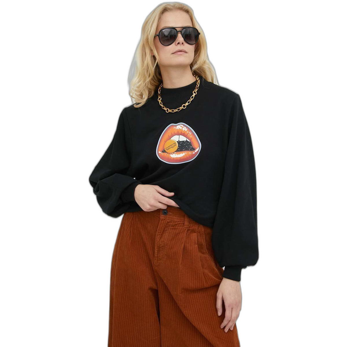 Vêtements Femme Sweats Wrangler Graphic Sweatshirt femme  Crew Noir
