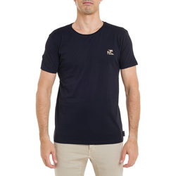 panelled light-cotton T-shirt