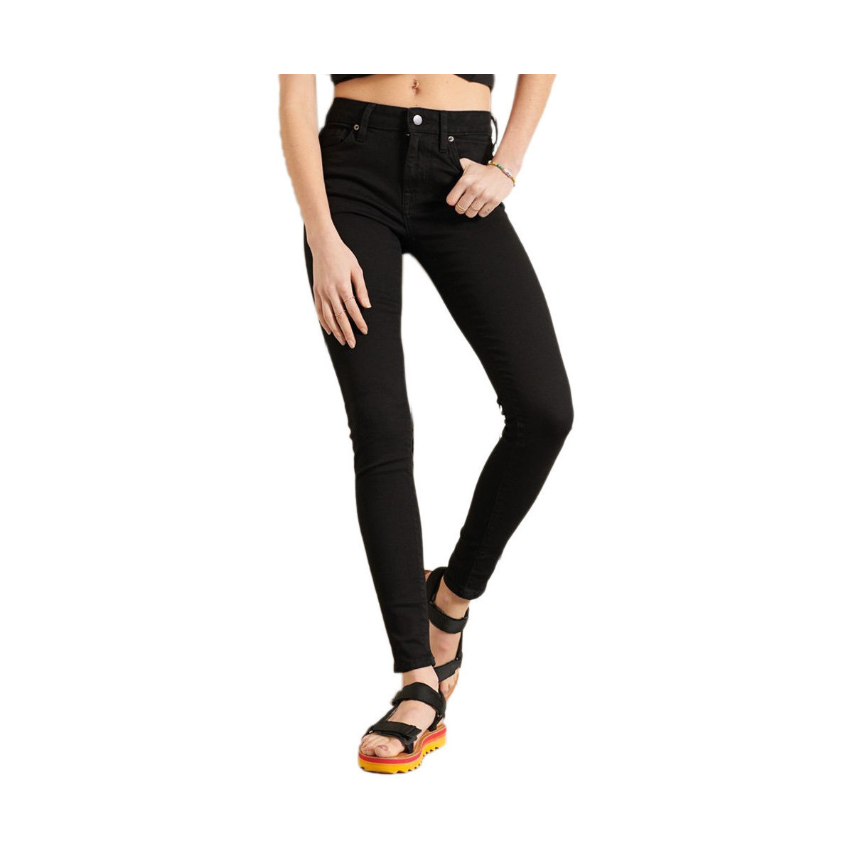 Vêtements Femme Jeans skinny Superdry W7010144A Noir