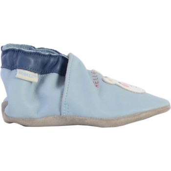 Chaussures Fille Chaussons Robeez Chausson Cuir  Hello Winter Bleu