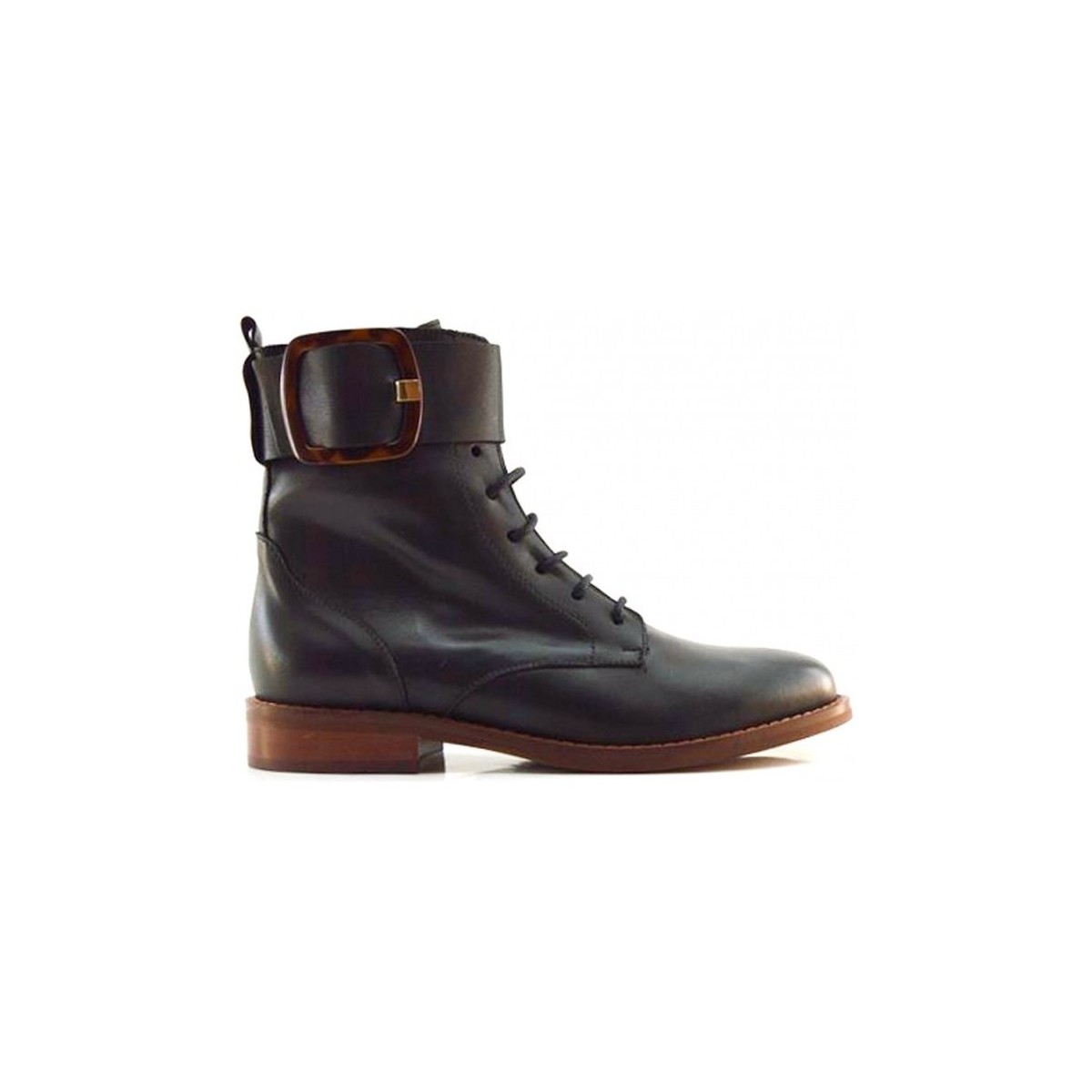 Chaussures Femme SIMONETTA two-tone leather Chelsea Blackened boots Rosa 518-B9-FTV Noir