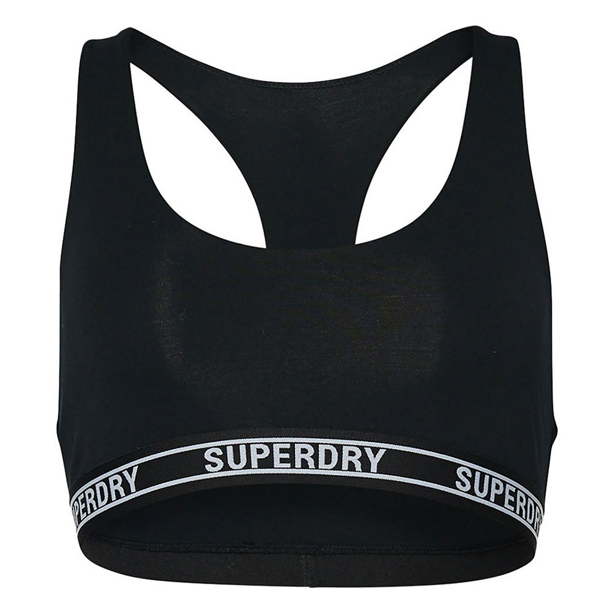 Vêtements Femme Brassières de sport Superdry TOP  W3110357A CROIX MULTILOGO Noir