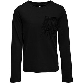 Vêtements Fille Vestes en cuir / synthétiques Only 15278135 KOGFEATHER-BLACK Noir