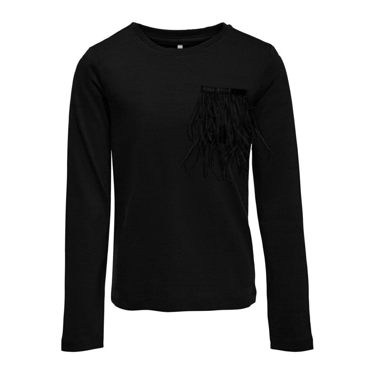 Vêtements Fille T-shirts & Polos Only 15278135 KOGFEATHER-BLACK Noir