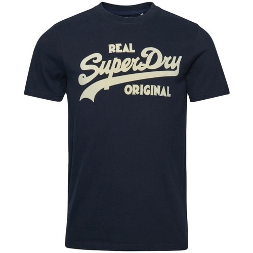 Vêtements Homme T-shirts graphic manches courtes Superdry Vintage classic logo Bleu