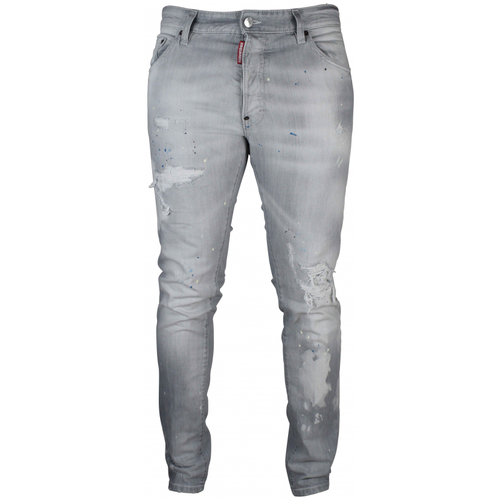 Vêtements Homme Jeans Dsquared Topman Smalle jeans van biologisch katoen met stretch in mid wash Gris