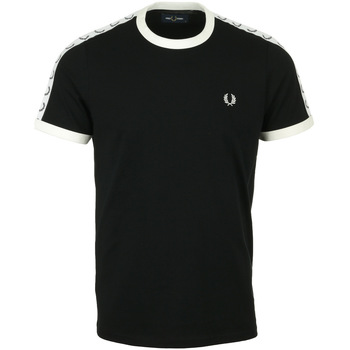 Vêtements Homme T-shirts manches courtes Fred Perry Taped Ringer Tee-Shirt Noir