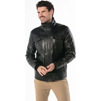 Vêtements Homme Vestes en cuir / synthétiques Daytona ANDERSON IC SHEEP TIGER BLACK Noir