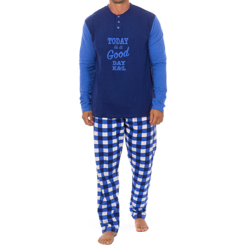 Vêtements Homme Pyjamas / Chemises de nuit Kisses And Love KL130149 Bleu