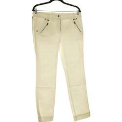 Vêtements Femme Pantalons Camaieu Pantalon Slim Femme  40 - T3 - L Blanc