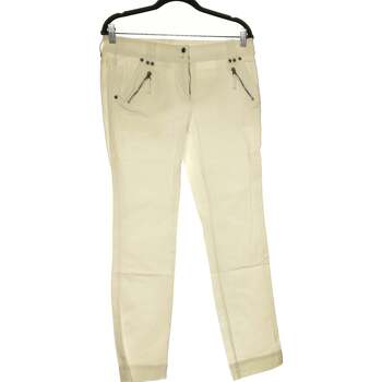Vêtements Femme Pantalons Camaieu Pantalon Slim Femme  40 - T3 - L Blanc