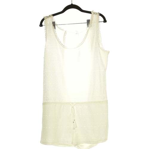 Vêtements Femme Combinaisons / Salopettes Etam combi-short  40 - T3 - L Blanc Blanc