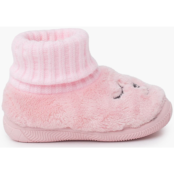 Chaussures Fille Chaussons Pisamonas Chaussons Ours en fourrure douce chaussettes Rose