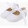 Chaussures Fille Ballerines / babies Pisamonas Babies bébé en lin avec nœud à gros-grain Blanc