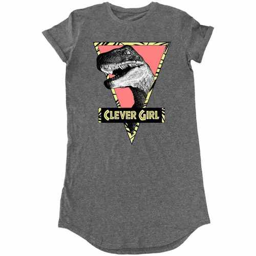 Vêtements Femme T-shirts manches longues Jurassic Park Clever Girl Gris
