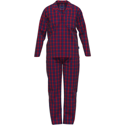 Vêtements Homme Pyjamas / Chemises de nuit Tom Tailor Pyjama Long coton vichy droit Rouge