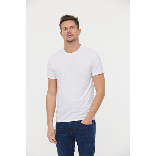 Vêtements Homme T-shirts manches courtes Lee Cooper T-Shirt arcaa AREO Blanc Blanc