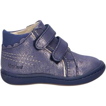 Chaussures Enfant Boots Kickers 912130-10 KICKMARY CUIR NUBUC Bleu