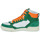 Chaussures Baskets montantes Polo Ralph Lauren POLO CRT HGH-SNEAKERS-HIGH TOP LACE Vert / Blanc / Orange