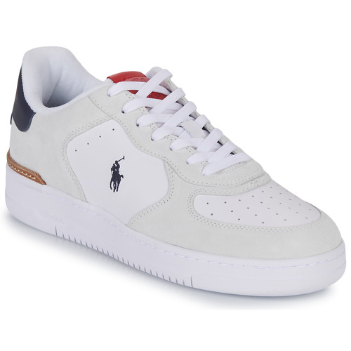 Chaussures Baskets basses Versace Jeans Con MASTERS CRT-SNEAKERS-LOW TOP LACE Blanc / Rouge / Marine