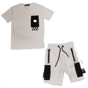 Vêtements Enfant Maillots / Shorts de bain Boom Kids Ensemble short et Tee  Shirt junior  BL-622-1 - 4 ANS Blanc